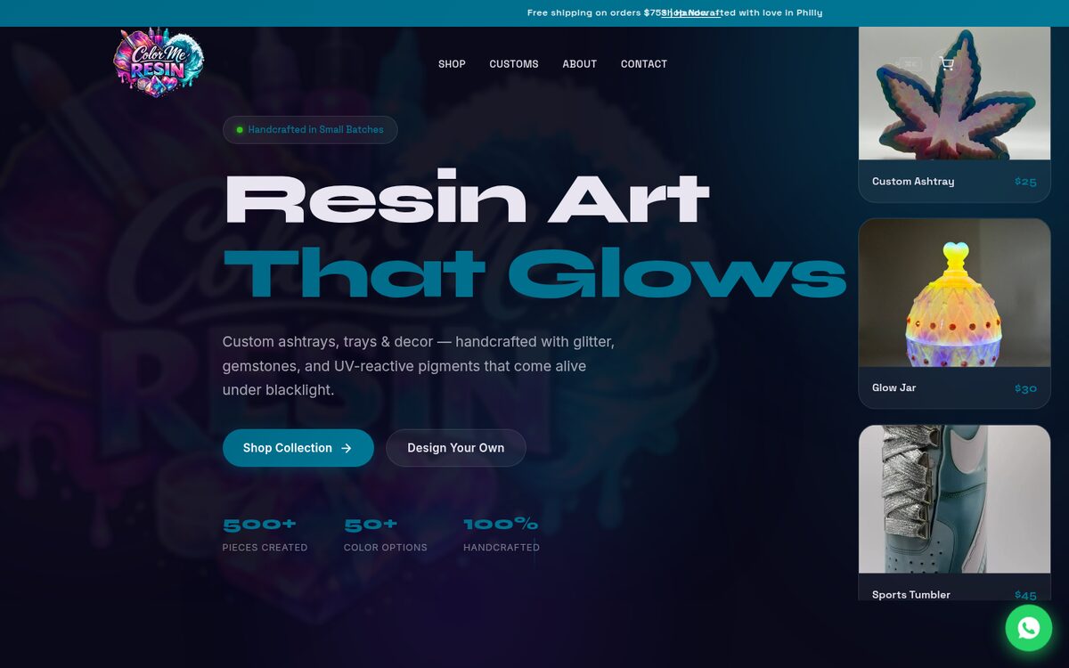Color Me Resin website