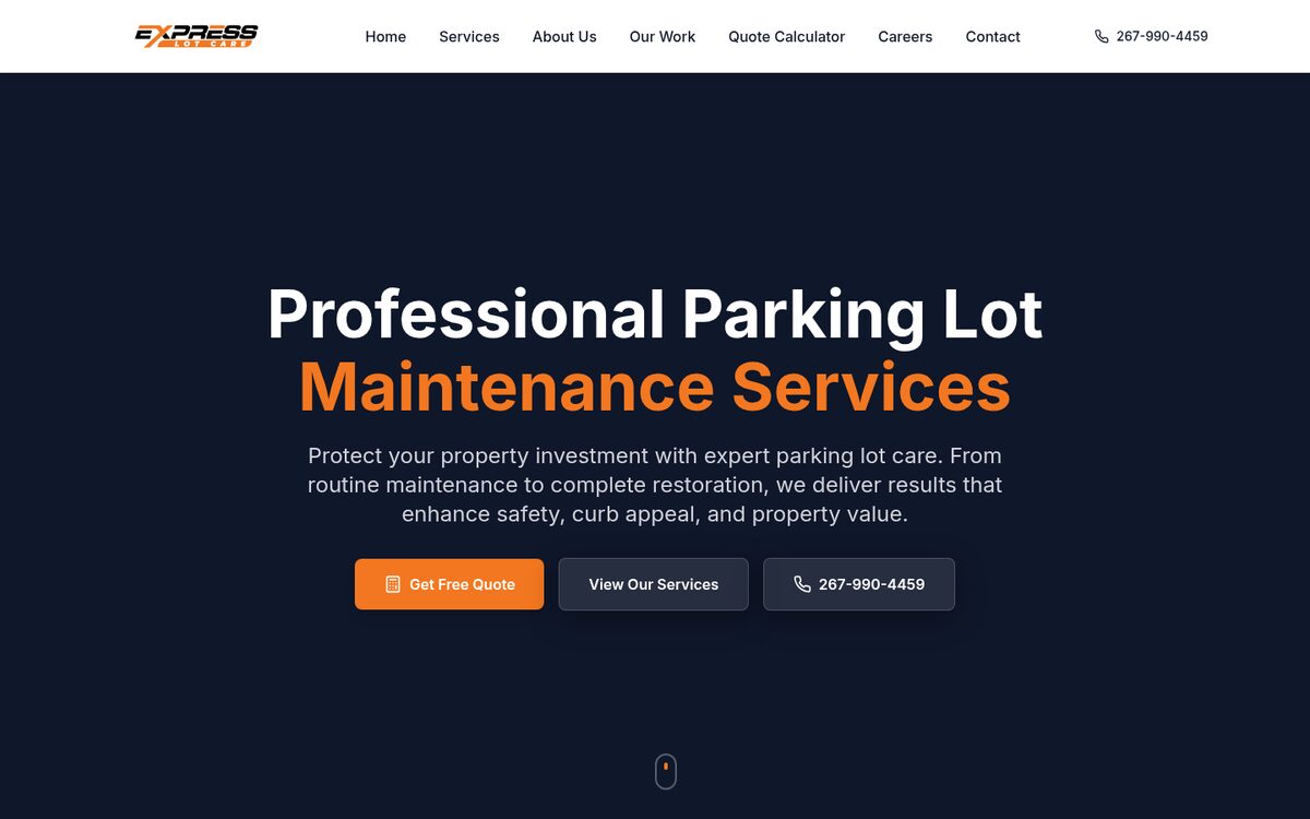 Express Lot Care website