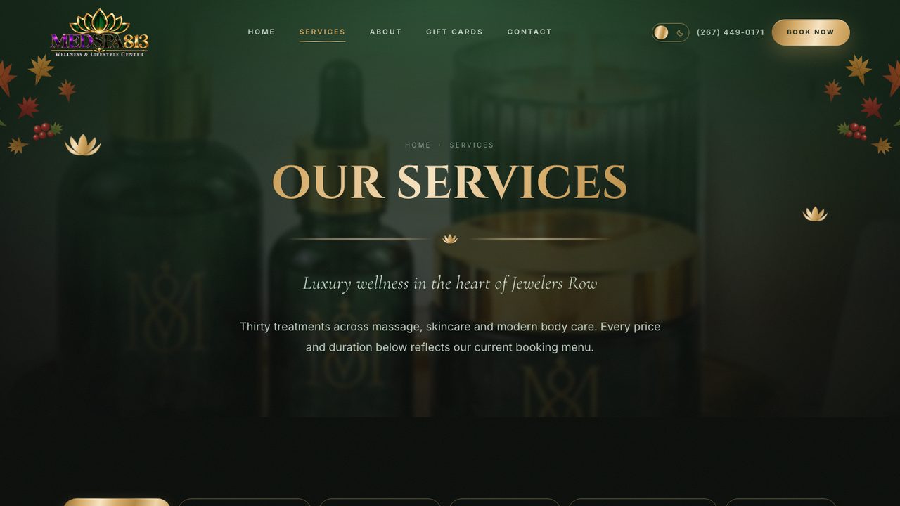MedSpa 813 website designed by Right Way Branding
